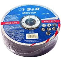 S&amp-R 25 Discos de corte 125 Hierro Metal y Acero INOX .Set de 25 discos 125x 1 mm A60 S-BF para amoladora ángular